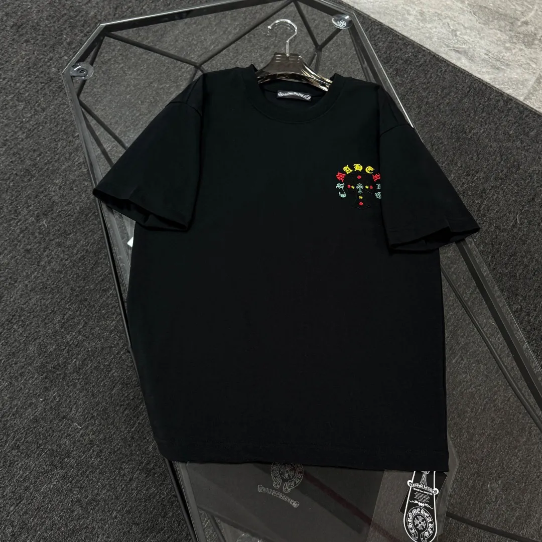 P180 Chrome Hearts 25 high version fabrics made of 300g high-density cotton, no deformation, no shrinkage, complete with three labels, same style for men and women, process: patch embroidery, color: white, black, gray SIZE: S-XL
